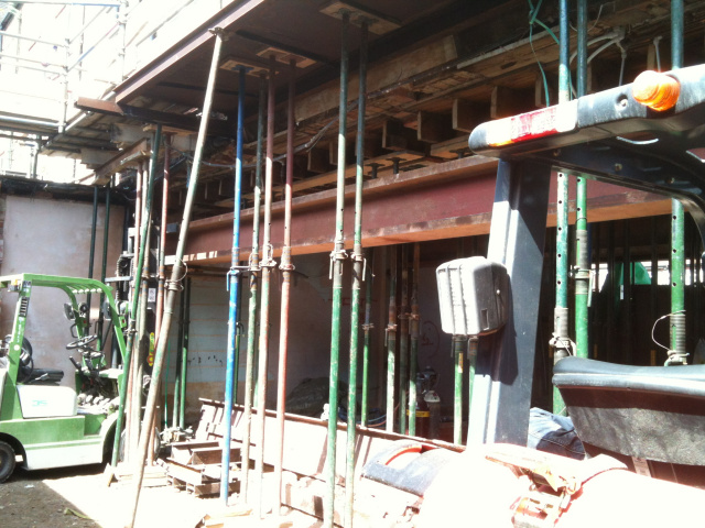 Installation of 6 ton support beam